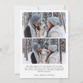 3枚のモダン写真クリスマスと書道スクリプト シーズンカード (裏面)