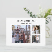 3枚のモダン写真クリスマスカード – 白 シーズンカード (スタンド正面)