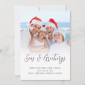 3枚のモダン写真シーズとグリーティングクリスマスニュース シーズンカード (正面)