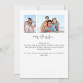 3枚のモダン写真シーズとグリーティングクリスマスニュース シーズンカード (裏面)