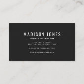 3枚のモダン写真パーソナルトレーナーフィットネス 名刺 (裏面)