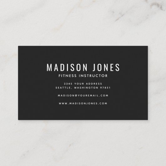 3枚のモダン写真パーソナルトレーナーフィットネス 名刺 (裏面)