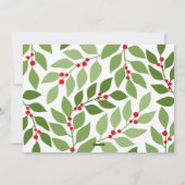 3枚のモダン写真ミニマル植物体 – 赤 シーズンカード (裏面)