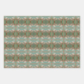 3枚のラッピング紙セットのイチョウ離れコ ラッピングペーパーシート (正面2)