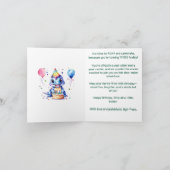 3枚のレックスかわいい恐竜の誕生日グリーティングカード カード (内部)