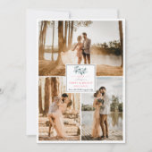 3枚の写モダン真が陽気なクリスマスヤドリギの枠 シーズンカード (正面)