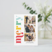 3枚の写真から成る、非常に陽気なクリスマスギャラリー シーズンポストカード (スタンド正面)