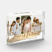 3枚の写真が入る新婚夫婦のためのメモリアルフォトブロック フォトブロック (左)