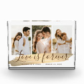 3枚の写真が入る 新婚夫婦のための記念フォトブロック フォトブロック (正面)