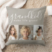 3枚の写真でグランドキッズが人生を壮大にする クッション (ブランケット)