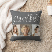3枚の写真でグランドキッズが人生を壮大にする クッション (ブランケット)