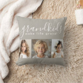 3枚の写真でグランドキッズが人生を壮大にする クッション (ブランケット)