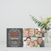 3枚の写真でホリすてきーのクリスマスチョークボードを持っている シーズンカード (スタンド正面)