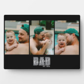 3枚の写真で作る最強のパパ 設立年カスタム - パパへのギフト フォトプラーク (正面)