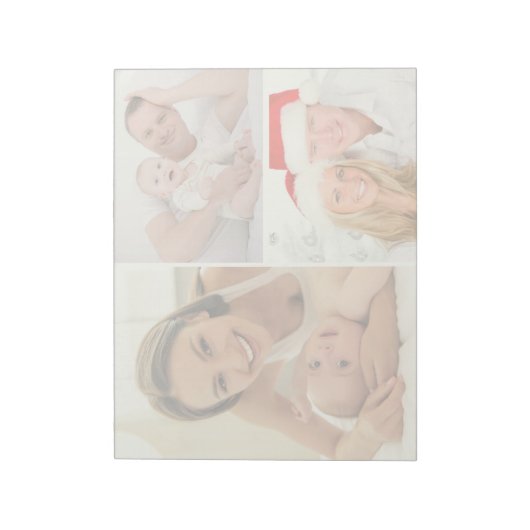 3枚の写真で画像をライトトーンの背景に自動変換 ノートパッド (回転)