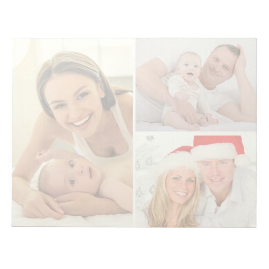 3枚の写真で画像をライトトーンの背景に自動変換 ノートパッド (正面)