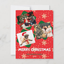 3枚の写真で聖降誕祭を祝うカード シーズンカード