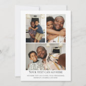 3枚の写真とカラフルの取り外しテンプレート カード (正面)