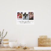 3枚の写真とタイポグラフィ |私たちはおばあちゃんを愛している ポスター (キッチン)