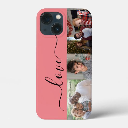 3枚の写真とテキストをカスタマイズ Case-Mate iPhoneケース (裏面)