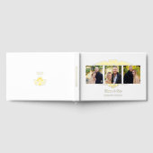 3枚の写真とバロック様式の巻物箔 ゲストブック (全面)