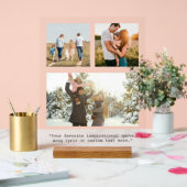 3枚の写真とパーソナライズされた引用文を作成 アクリルサイン (ウェディング)