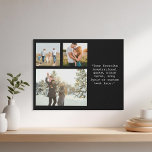 3枚の写真とパーソナライズされた引用文を作成 フェイクキャンバスプリント<br><div class="desc">独自の引用文カスタムキャンバスのウォールアートを作成する。ミニマルなタイプライタータイポグラフィでパーソナライズされたあなたの写真と文字の3つを特徴とする。</div>