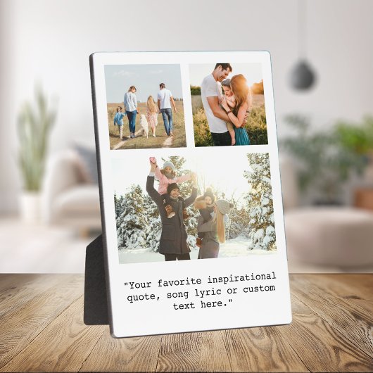 3枚の写真とパーソナライズされた引用文を作成 フォトプラーク