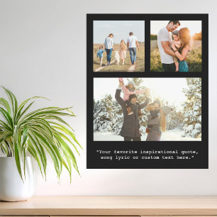 3枚の写真とパーソナライズされた引用文を作成 ポスター