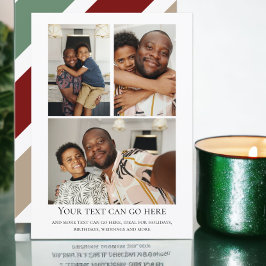 3枚の写真と取り外しテンプレート カード