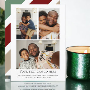 3枚の写真と取り外しテンプレート カード