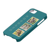 3枚の写真と名前をカスタムするの電話ケース Case-Mate iPhoneケース (下部)