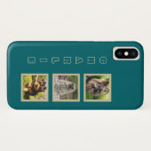 3枚の写真と名前をカスタムするの電話ケース Case-Mate iPhoneケース (裏面(横))