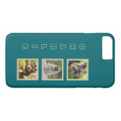 3枚の写真と名前をカスタムするの電話ケース Case-Mate iPhoneケース (裏面(横))
