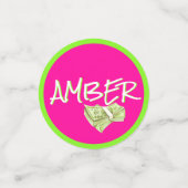 3枚の写真と年齢|チェッカーボード80's/90'sネオンレトロ コンフェッティ (スモール正面)