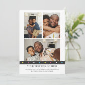 3枚の写真と斑点のあるドットバックテンプレート カード (スタンド正面)