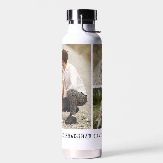 3枚の写真のギャラリパーソナライズされたー ウォーターボトル (左面)