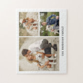 3枚の写真のギャラリパーソナライズされたー ジグソーパズル (縦)