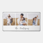 3枚の写真のギャラリパーソナライズされたー デスクマット (正面)