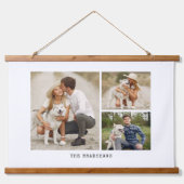 3枚の写真のギャラリパーソナライズされたー 吊り下げ型タペストリー (正面)