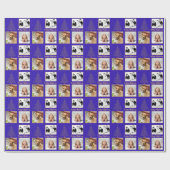 3枚の写真のクリスマスツリー ラッピングペーパー (フラット)