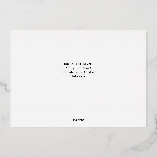 3枚の写真のクリスマス金ゴールドフォトカード 箔シーズンカード