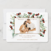 3枚の写真の家族としての私たちの最初のクリスマス (正面)