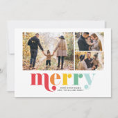 3枚の写真の非常にメリークリスマスギャラリー シーズンカード (正面)