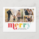 3枚の写真の非常にメリークリスマスギャラリー シーズンポストカード (正面)