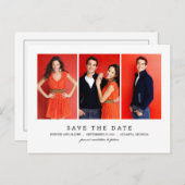 3枚の写真をクリーニング日付はがきを保存 案内ポストカード (正面/裏面)