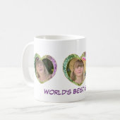 3枚の写真をハートコーヒーマグ コーヒーマグカップ (正面左)