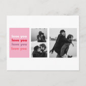 3枚の写真を並べたギフト | カラフルに愛を伝えるバレンタイン ポストカード (正面)