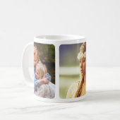 3枚の写真を丸めたテンプレートマグカップ コーヒーマグカップ (正面左)