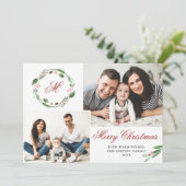 3枚の写真を使ったクリスマスカード シーズンカード (スタンド正面)